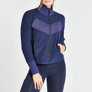 Women's Oiselle Lux V-Formation Track Jacket, Small, Ink Blue, New w/out tags